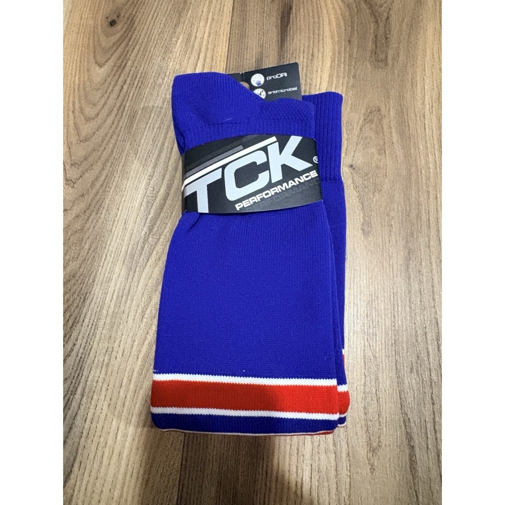 TCK Soccer Baseball Socks Red White Blue XL New Striped USA